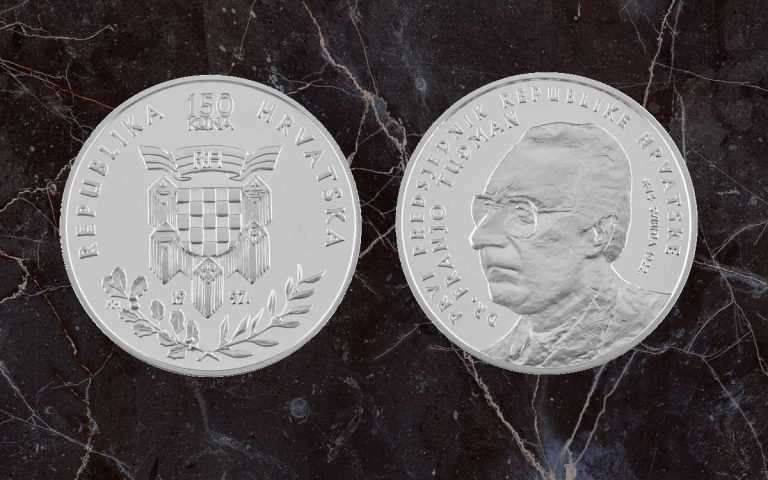 Srebrnjak 150 kuna Franjo Tuđman, prvi predsjednik Republike Hrvatske