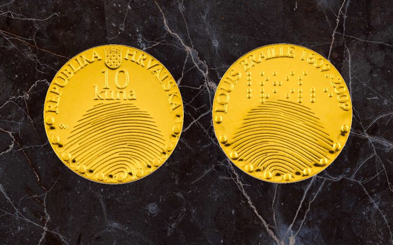Zlatnik 10 kn Louis Braille