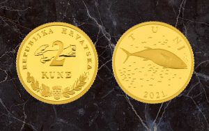 Zlatna kovanica 2 kune Tunj