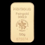 Zlatna poluga 50 grama, Heraeus