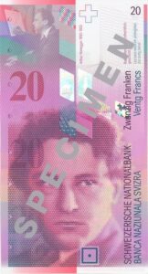 Stara novčanica 20 CHF švicarskih franaka