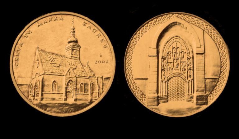 Zlatnik Crkva Svetog Marka Zagreb za poklon ili dar