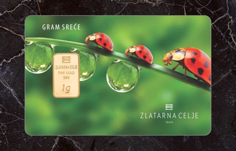Zlatna poluga 1 gram Zlatarna Celje Gram Sreće