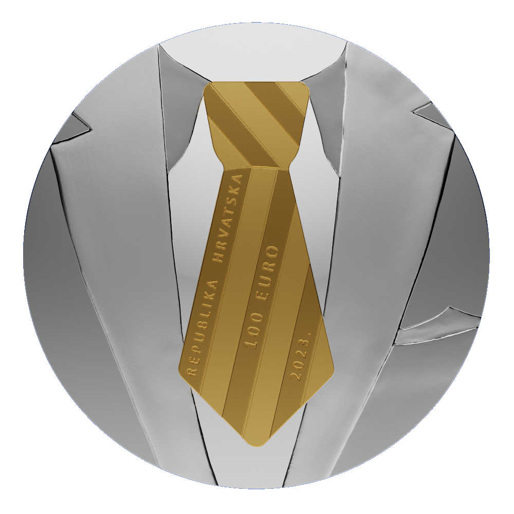 Zlatnik i srebrnjak Konturna kravata