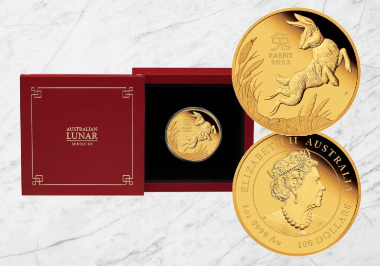Zlatnik Lunarna godina Zec 2023 1 unca numizmatika