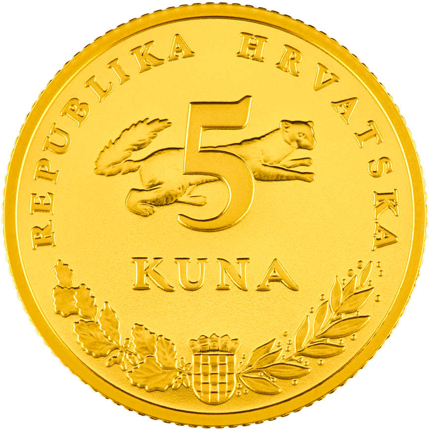 Zlatnik 5 kuna Mrki medvjed