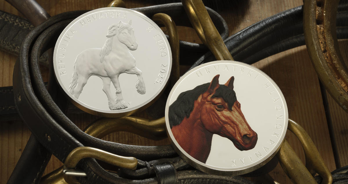 Obojani srebrnjak "Hrvatski konj hladnokrvnjak" Hrvatska
