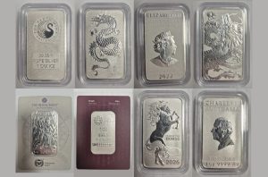 Srebrne poluge 1 oz Godina Zmaja, Godina Konja, Lori