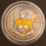 Pozlaćena srebrna medalja Joan of Arc 1 unca, privatno izdanje