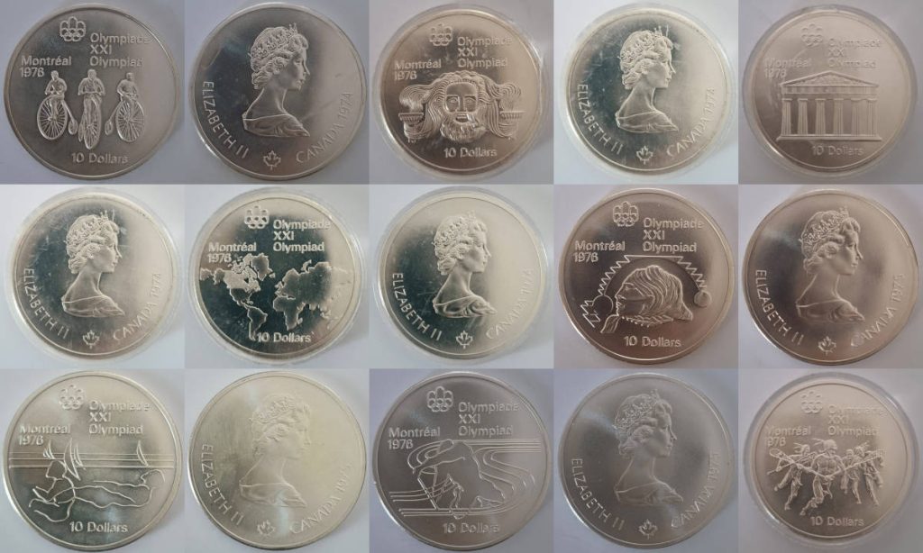 Deset srebrnjaka 10 CAD Kanada, XXI olimpijske igre Montreal, 1976