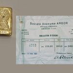POVIJESNI RARITET: Originalna zlatna poluga Argor mase 250g iz 1966. godine, serijski broj 4393, s izvornim tvorničkim certifikatom