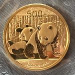 Zlatnik 500 jena Kineski panda 1 oz 2010