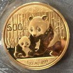 Zlatnik 1 unca 500 juan Kineski panda, 2012. godina